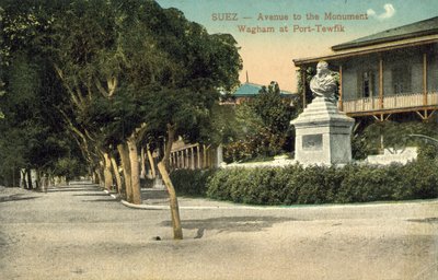 Wagham-monumentet, Port Taufiq, Suez (fargebilde) av English Photographer