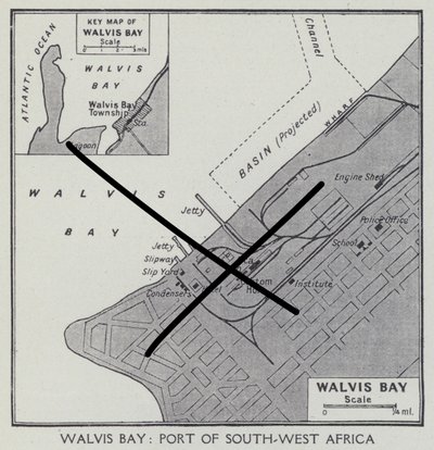 Walvis Bay, Port of South West Africa (s/hvitt bilde) av English Photographer