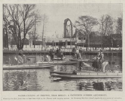 Vannsykling ved Trepton, nær Berlin, en favoritt sommerfornøyelse av English Photographer