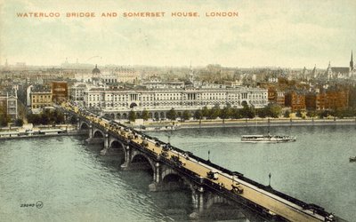 Waterloo Bridge og Somerset House (fargebilde) av English Photographer