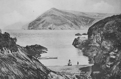 Watermouth Boat Creek (s/hvitt bilde) av English Photographer