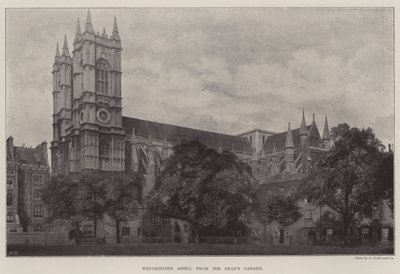 Westminster Abbey, fra Deans Garden av English Photographer