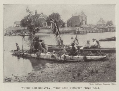 Weybridge Regatta, Robinson Crusoe-prisbåt av English Photographer