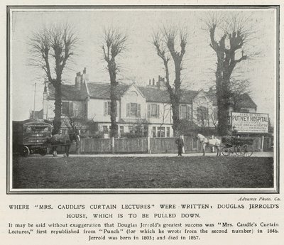 Der Mrs Caudles Curtain Lectures ble skrevet, Douglas Jerrolds House av English Photographer