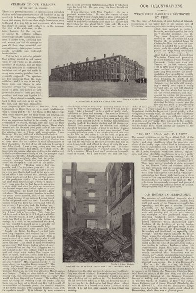 Winchester Barracks ødelagt av brann av English Photographer