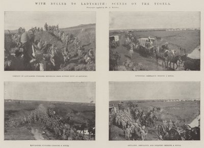 Med Buller til Ladysmith, Scener på Tugela av English Photographer