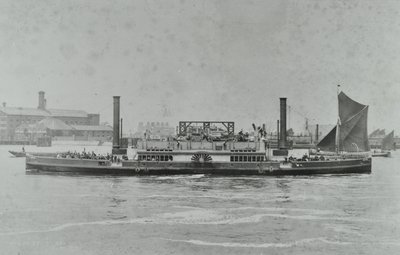 Woolwich Ferry: ferge på elven, 1896 av English Photographer