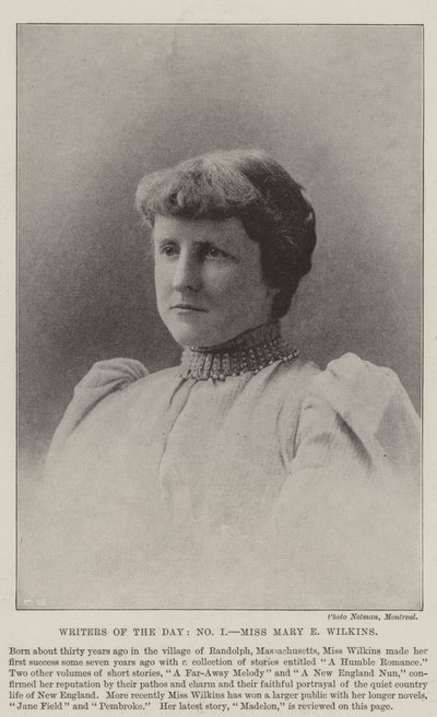 Dagens forfattere, frøken Mary E Wilkins av English Photographer