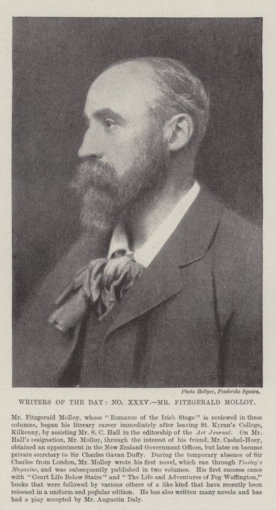 Dagens forfattere, herr Fitzgerald Molloy av English Photographer