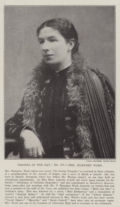 Dagens forfattere, Mrs Humphry Ward av English Photographer