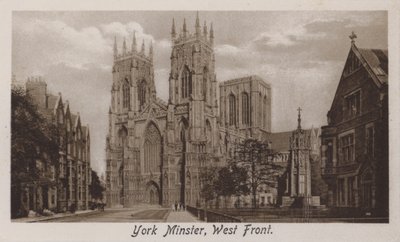 York Minster, West Front (s/hvitt bilde) av English Photographer