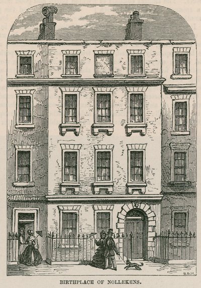 28 Dean Street, Soho, London, fødestedet til kunstneren Joseph Nollekens av English School