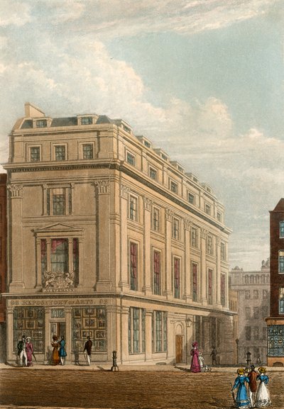 96 Strand, London; Ackermann Library, Repository of Arts av English School