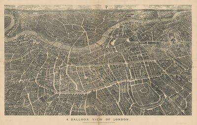 En ballongutsikt over London (sett fra nord) av English School