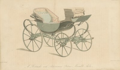En barouche med Ackermans patenterte bevegelige aksler av English School