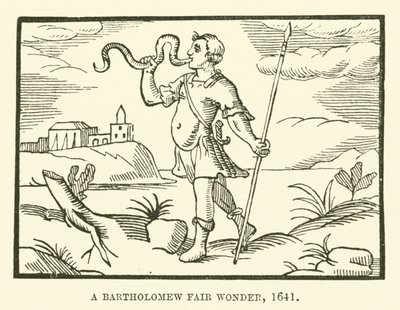 Et Bartholomew Fair vidunder, 1641 av English School