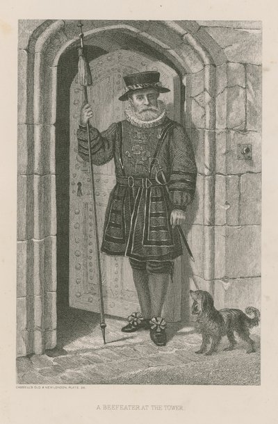 Ein Beefeater im Tower von English School