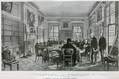 Et kabinettråd i 10 Downing Street av English School