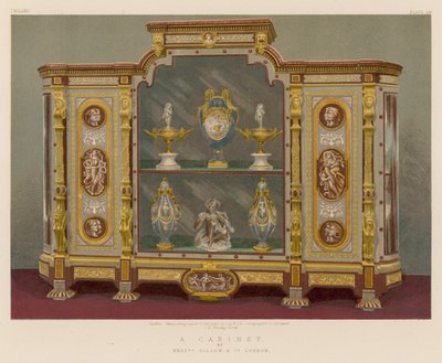 Et kabinett av Mrs Gillow og Co, London av English School