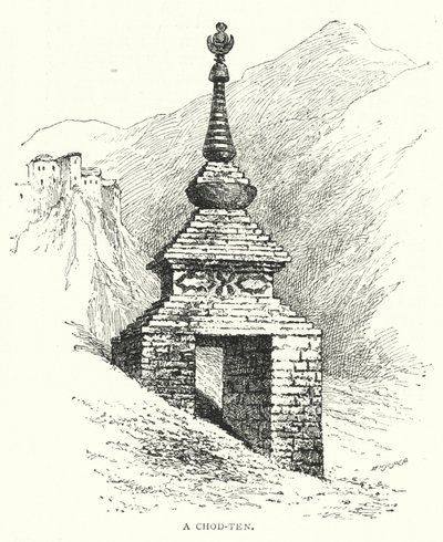 En Chod-ten (gravering) av English School