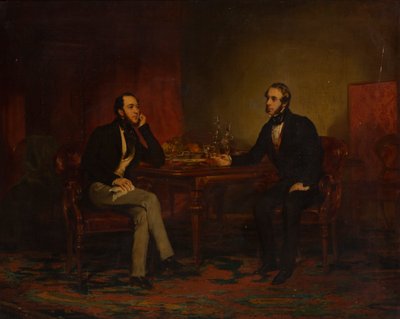 A Conversation Piece, ca. 1840 (olje på lerret) av English School