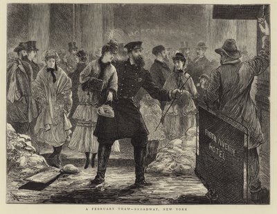 Ein Februartauwetter - Broadway, New York von English School