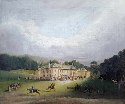En fest i Firle, hvor det eldgamle spillet Quintain ble gjenopplivet, 1827 av English School