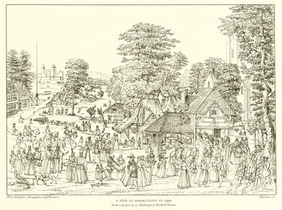 En fest på Horselydown i 1590 av English School