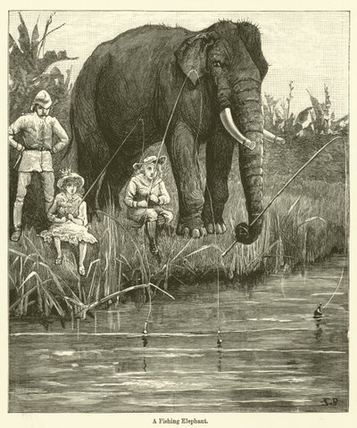 En fiskeelefant (gravering) av English School