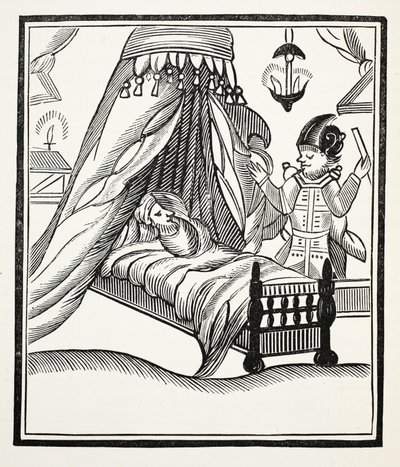 En fullstendig, sann og spesiell beretning, illustrasjon fra Chap-books of the Eighteenth Century av John Ashton, pub. 1882 av English School