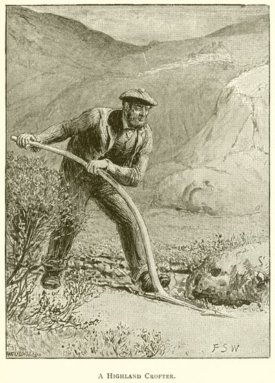 Ein Hochland-Kleinbauer von English School