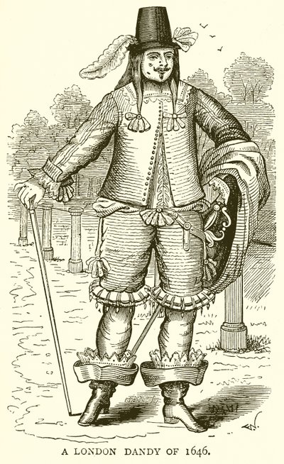 En London Dandy fra 1646 av English School