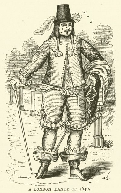 En London Dandy fra 1646 av English School