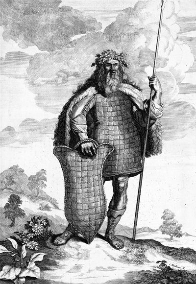 En Marcoman, gravert av Cornelis Huyberts, illustrasjon til Caesars Commentaries, oversatt til engelsk av William Duncan, utgitt 1753 av English School