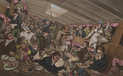 A Margate Packet - The Effects of a Squall or a Sudden Shift of Ballast, utgitt av G. Humphrey, London, 6. november, 1821 av English School