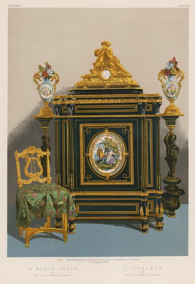 A Music Chair av Mr A Joubert, London; A Cabinet av Mr A Sedley, London av English School