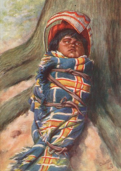En piute indisk papoose (fargede medlemmer) av English School