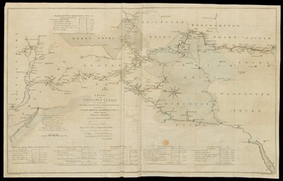En plan for de seilbare kanalene som nå lages i de indre delene av kongeriket, ; for å åpne en kommunikasjon til havnene i London, Bristol, Liverpool og Hull, med de tilstøtende byene og elvene. / Av James Brindley Engineer. ; Tegnet av Rob.t Whitworth. ; av English School