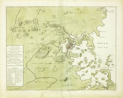 En plan for byen og havnen i Boston og landet ved siden av" av English School