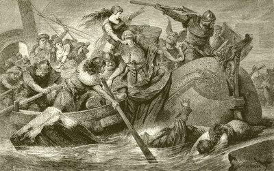 En plyndringsekspedisjon av vikingene av English School