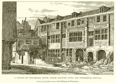 En del av Winchester House, som overlevde til det nittende århundre av English School