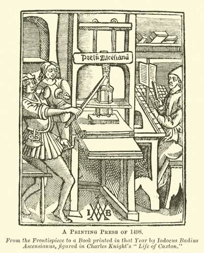 En trykkpresse fra 1498 av English School