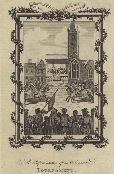 En representasjon av en eldgammel turnering (gravering) av English School