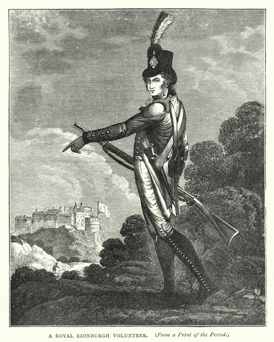 En Royal Edinburgh Volunteer (gravering) av English School