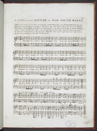 Ein Lied der Eingeborenen von New South Wales