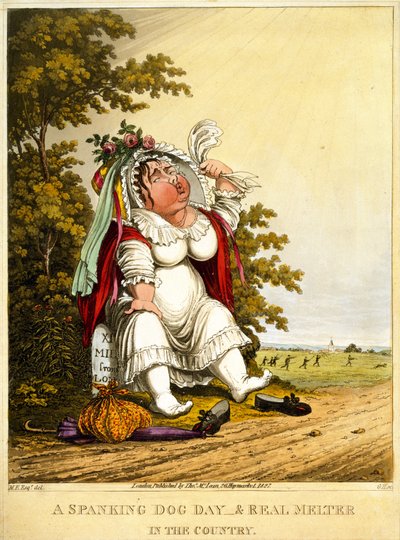 A Spanking Dog Day & Real Melter in the Country, gravert av George Hunt, utgitt av Thomas McLean, London, 1827 av English School