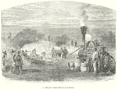 Eine Dampfdreschmaschine von English School