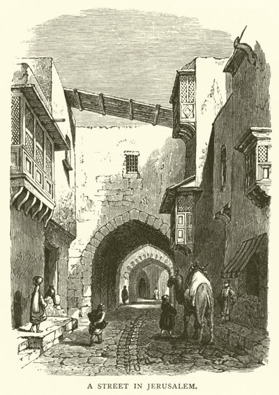 En gate i Jerusalem (gravering) av English School