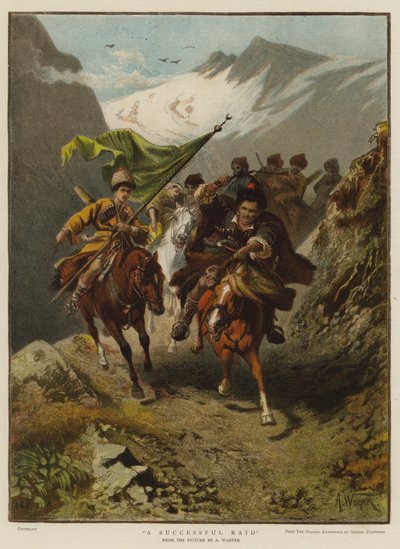 Et vellykket raid (litho i farger) av English School