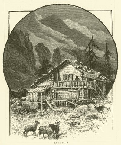 En sveitsisk hytte (gravering) av English School